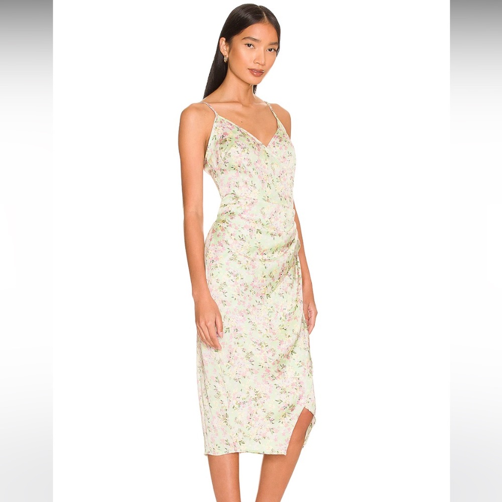 BCBGeneration Womens Dress V-Neck Floral Midi XS - Picture 3 of 11
